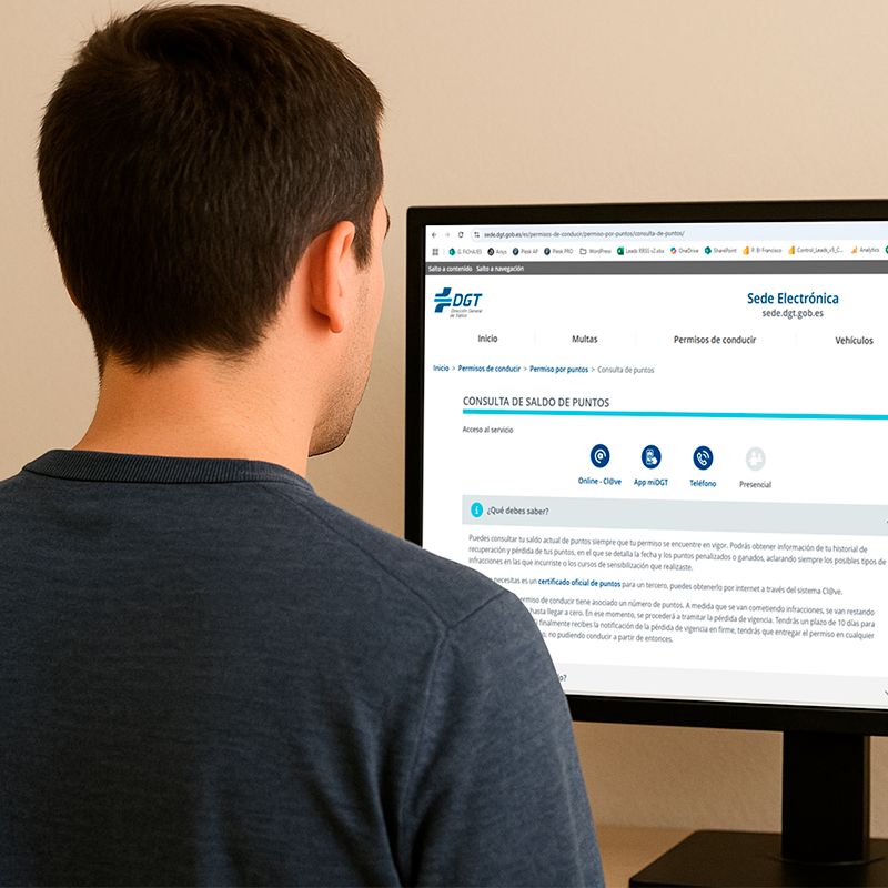 Consulta de Puntos de Conducir en la Página de la DGT